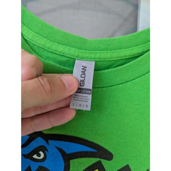 Myrtle Beach Pelicans Electric Green Pelisaurus Rex L Tee Minor League Baseball - Picture 2 of 4